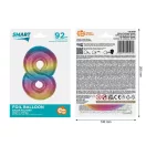 Színes 8-as Rainbow szám fólia lufi 92 cm