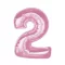Rózsaszín 2-es Light Pink szám fólia lufi 92 cm
