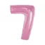 Rózsaszín 7-es Light Pink szám fólia lufi 92 cm