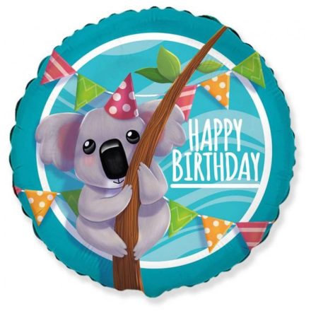 Happy Birthday koala fólia lufi 46cm