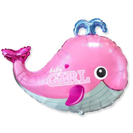 Baby Girl Whale bálna fólia lufi 61cm