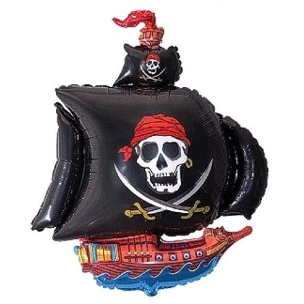 Pirate ship kalózhajó fólia lufi 36cm