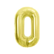 Arany 0-ás Light Gold szám fólia lufi 85 cm