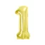 Arany 1-es Light Gold szám fólia lufi 85 cm