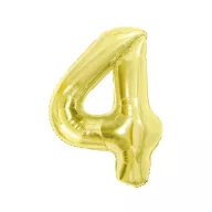 Arany 4-es Light Gold szám fólia lufi 85 cm