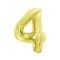 Arany 4-es Light Gold szám fólia lufi 85 cm