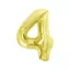 Arany 4-es Light Gold szám fólia lufi 85 cm