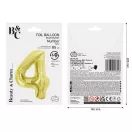 Arany 4-es Light Gold szám fólia lufi 85 cm