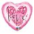 I love You Hearts pink fólia lufi 46cm