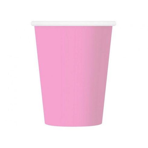 Solid Pink rózsaszín papír pohár 6 db-os 270ml