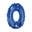Kék Blue 0-ás mini szám fólia lufi 35 cm