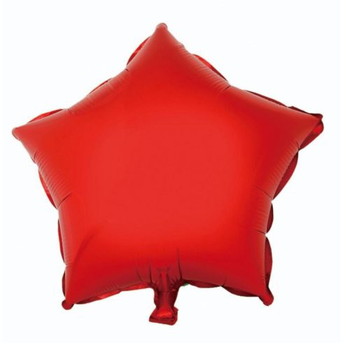 Red Star piros csillag fólia lufi 44cm