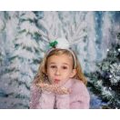 Božić Silver Srebrna traka za glavu s rogovima 17 cm