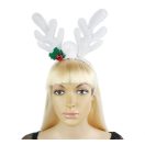 Božić Silver Srebrna traka za glavu s rogovima 17 cm