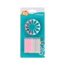 Šareno Pattern 4 Roza svjećica za tortu, set svjećica