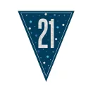 Sretan rođendan Blue Sretan rođendan 21 zastavice 274 cm