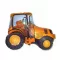 Traktor Orange fólia lufi 36 cm (WP)