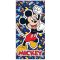 Disney Mickey Color Party kupaonski ručnik, ručnik za plažu 70x140 cm (Brzo Sušenje)