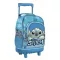 Disney Lilo és Stitch, A csillagkutya Smile prémium gurulós iskolatáska, táska 44 cm