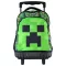 Minecraft Face prémium gurulós iskolatáska, táska 44 cm