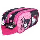 Hello Kitty & Kuromi 2 rekeszes tolltartó 23 cm