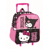   Hello Kitty & Kuromi gurulós ovis 3D hátizsák, táska 32 cm