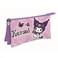Hello Kitty Kuromi Purple 3 rekeszes tolltartó 22 cm