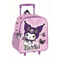   Hello Kitty Kuromi Purple gurulós ovis 3D hátizsák, táska 32 cm