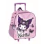Hello Kitty Kuromi Purple gurulós ovis 3D hátizsák, táska 32 cm