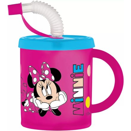 Disney Minnie szívószálas bögre 210ml