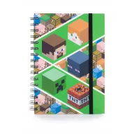 Minecraft Blocks A/5 vonalas spirál füzet
