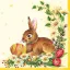 Uskrs Egg & Hare salveta 20 kom 33x33 cm
