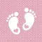 Beba Little Feet Pink Salveta za bebe 20 kom 33x33 cm