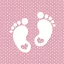 Beba Little Feet Pink Salveta za bebe 20 kom 33x33 cm