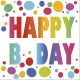 Happy Birthday Dots szalvéta 20 db-os 33x33 cm