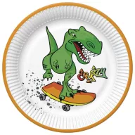 Dinosaurusi Crazy papirnati tanjur, 8 komada, 18 cm