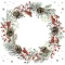 Božić Wreath on White i salveta 20 komada 33x33 cm