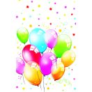 Šareno Birthday Balloons papirnati stolnjak 120x180 cm