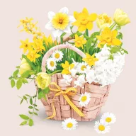 Cvijet Spring Basket salveta 20 komada 33x33 cm