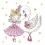 Balet With Swan Balerina salveta 20 kom 33x33 cm