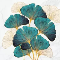   Šareno Gold and Emerald Ginkgo Biloba salveta 20 komada 33x33 cm