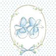 Babaváró Baby Slippers Blue szalvéta 20 db-os 33x33 cm