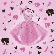 Lányos Party Dress szalvéta 20 db-os 33x33 cm