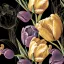 Tulipán Majestic Black szalvéta 20 db-os 33x33 cm