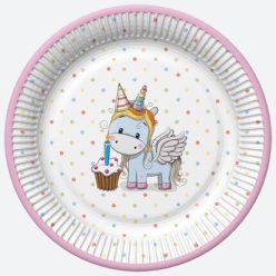 Unikornis Sweet papírtányér 8 db-os 18 cm