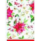 Božić Poinsettia papirnati stolnjak 120x180 cm