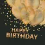 Sretan rođendan Black Happy Birthday ubrus 20 kom 25x25 cm