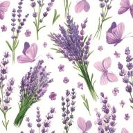   Cvijet Violet Butterflies Lavanda salveta, 20 komada, 33x33 cm