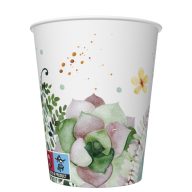   Šareno Floral Frame Papirne čaše s ukrasom cvijeta 8 kom 250 ml
