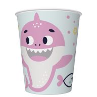   Sretan rođendan Pink Shark Sretan Rođendan papirnata čaša 8 kom 250 ml
